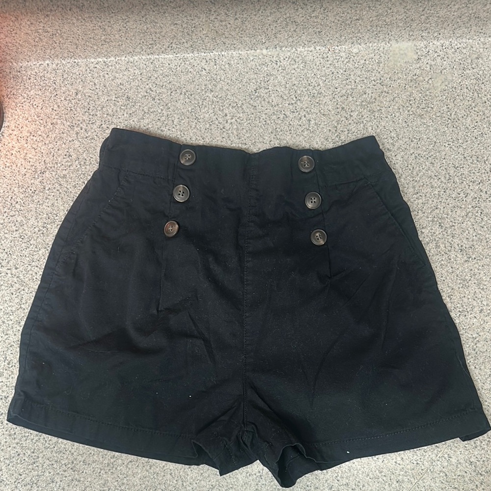 Ci Sono Black High Waist Shorts